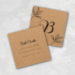 Tarjetas cuadradas Kraft