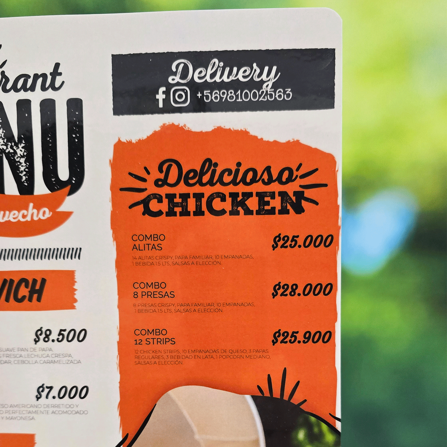 Letrero Menú - Imagen 3