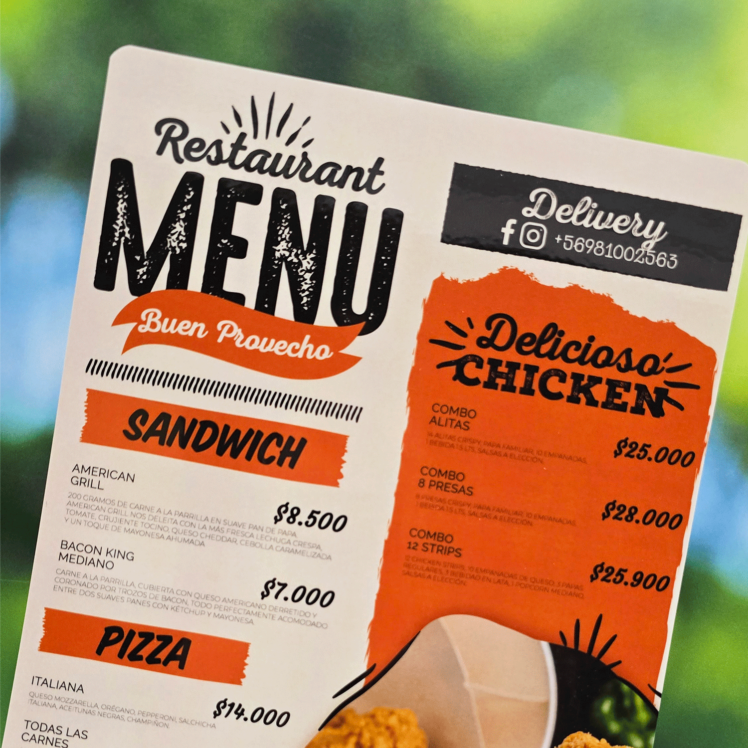 Letrero Menú - Imagen 2