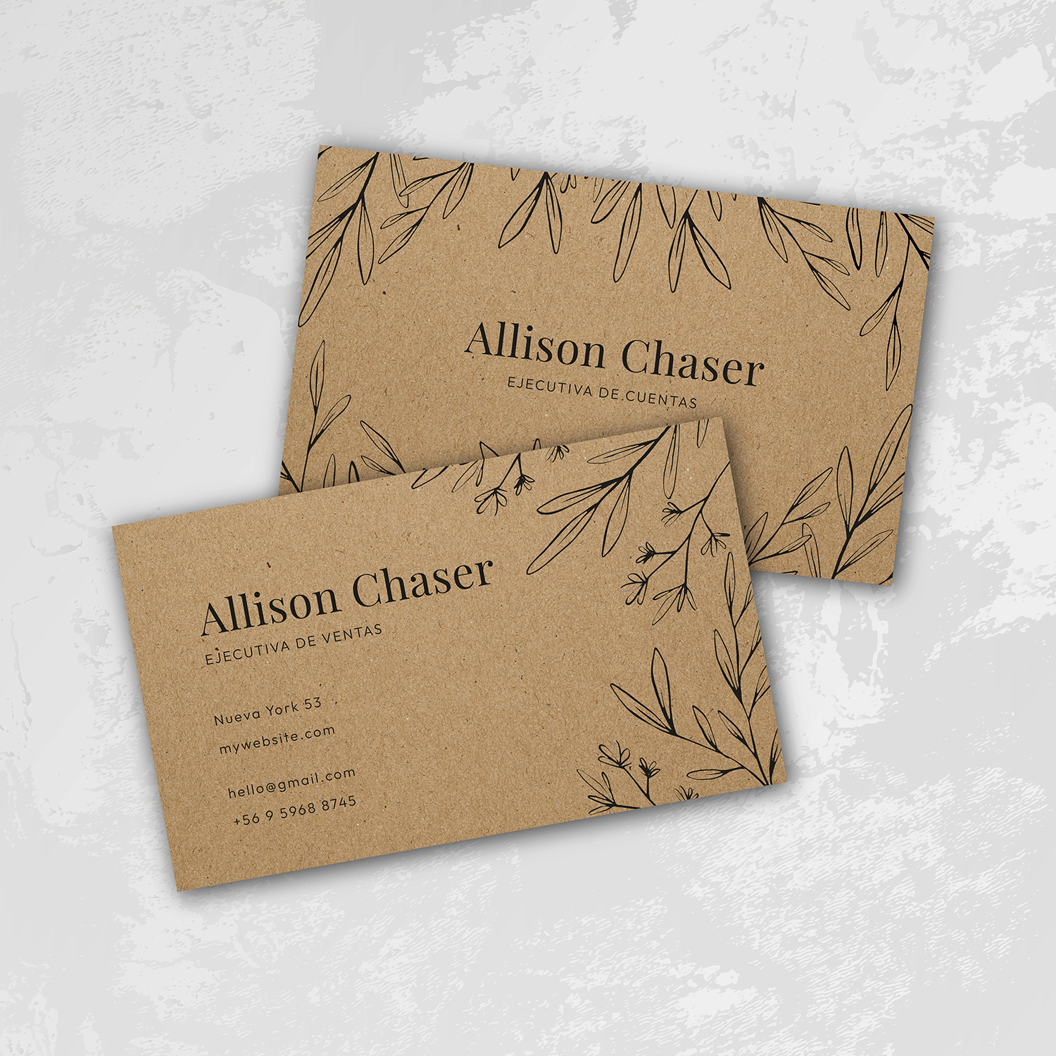 Tarjetas de visita Kraft